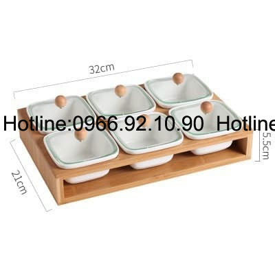 xml<pre>Khay mứt 6 ngăn nắp kính sứ tre hiện đại sang trọng tiện ích</pre>