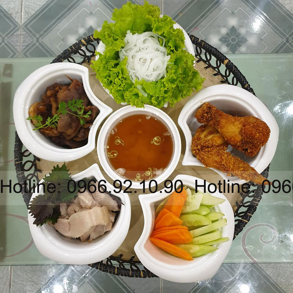 Khay mứt sò Bát Tràng 6 ngăn gốm sứ đẹp tiện dụng ngày Tết