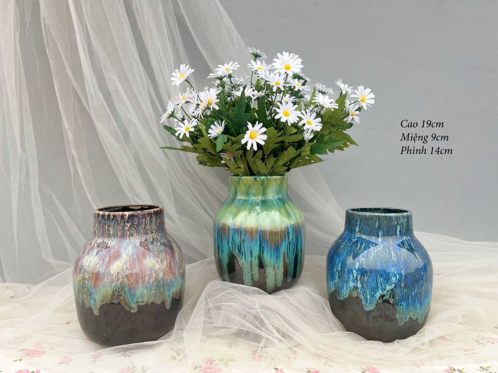 Lọ hoa men hỏa biến A001 H20cm Gốm sứ Bát Tràng Sang trọng Trang trí đẹp Lọ hoa men hỏa biến A001 H20cm Gốm sứ Bát Tràng Sang trọng Trang trí đẹp