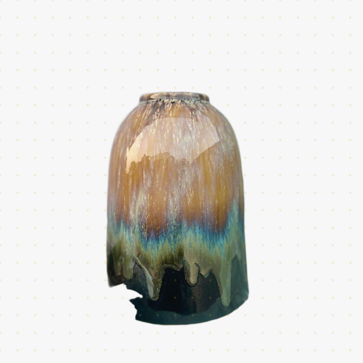 Chai gốm sứ men hỏa biến nâu cao 26cm trang trí sang trọng 