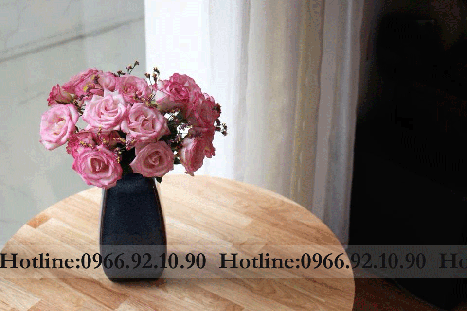 Lọ hoa men hỏa biến xanh Bát Tràng sứ cao cấp trang trí sang trọng