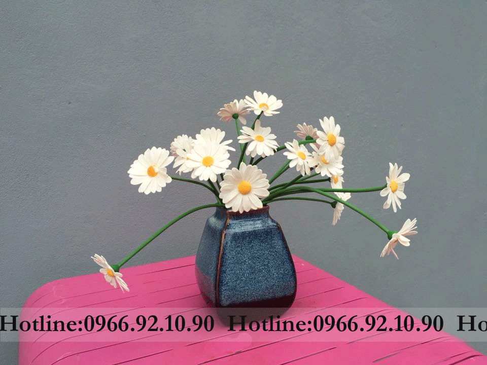 Lọ hoa men hỏa biến xanh Bát Tràng sứ cao cấp trang trí sang trọng