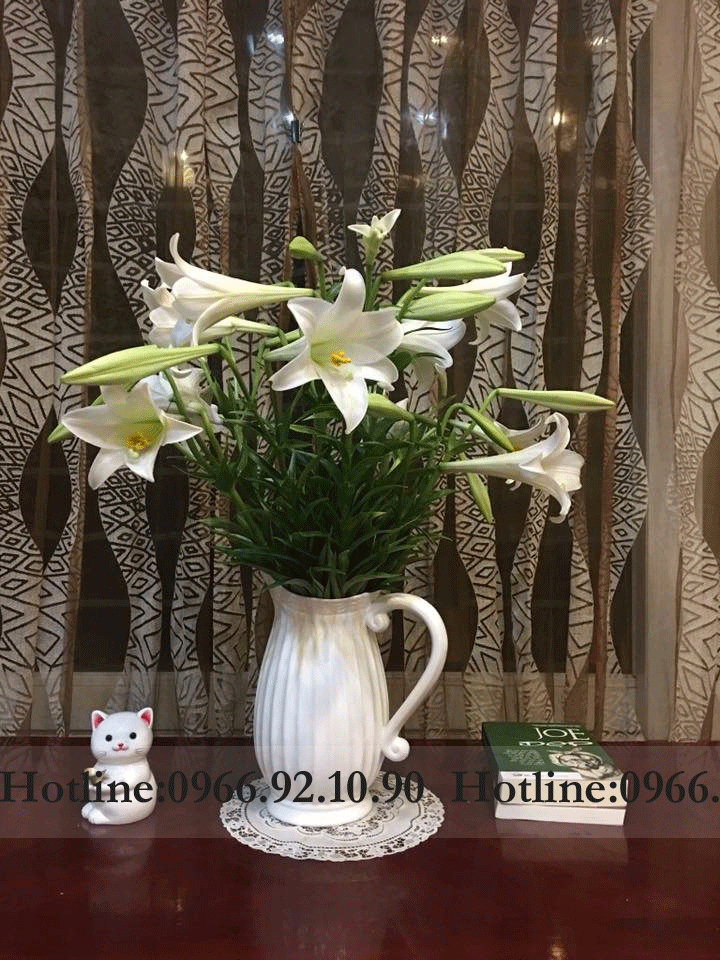 Bình sữa trắng cắm hoa sang trọng, hàng xuất khẩu giá tốt