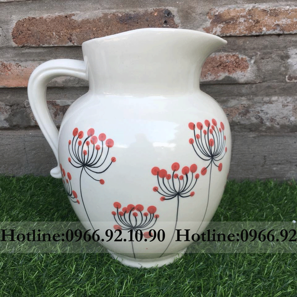 Bình sữa trắng cắm hoa sang trọng, hàng xuất khẩu giá tốt