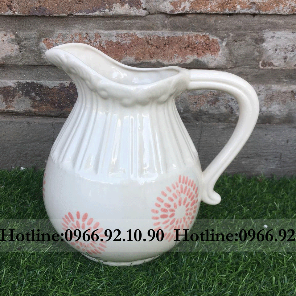 Bình sữa trắng cắm hoa sang trọng, hàng xuất khẩu giá tốt