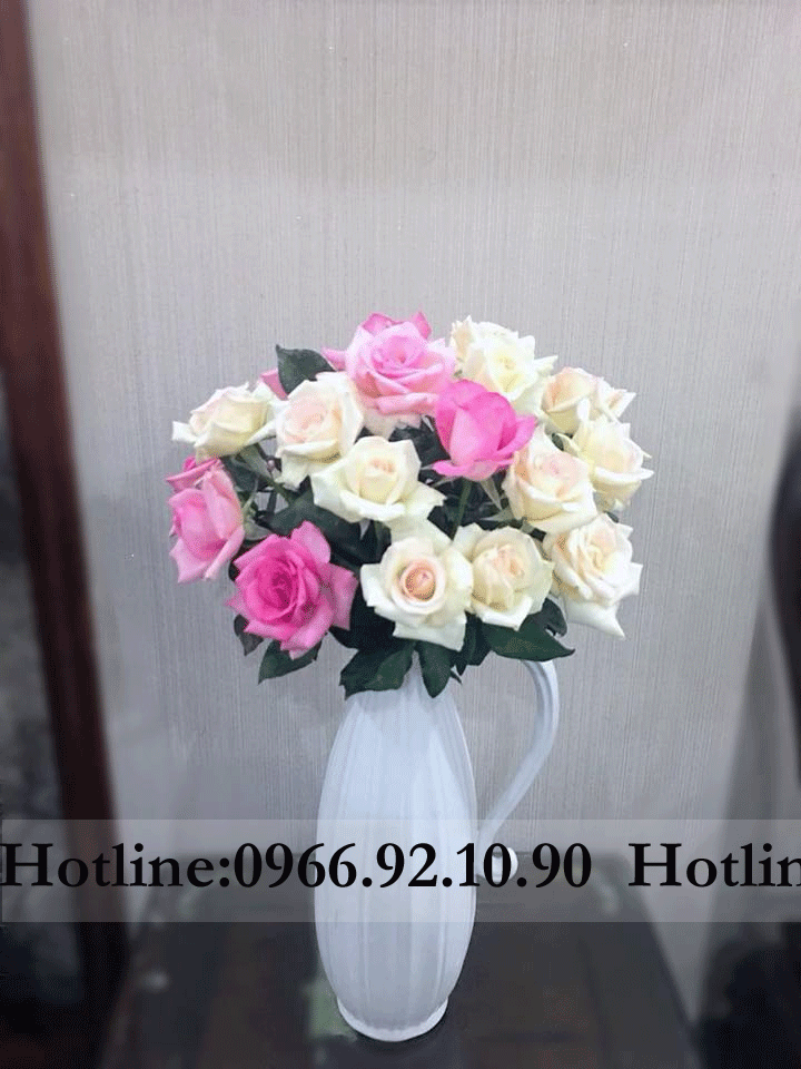 Bình sữa cắm hoa cổ cao H35cm Gốm sứ Bát Tràng Nội thất sang trọng Đẹp tinh tế