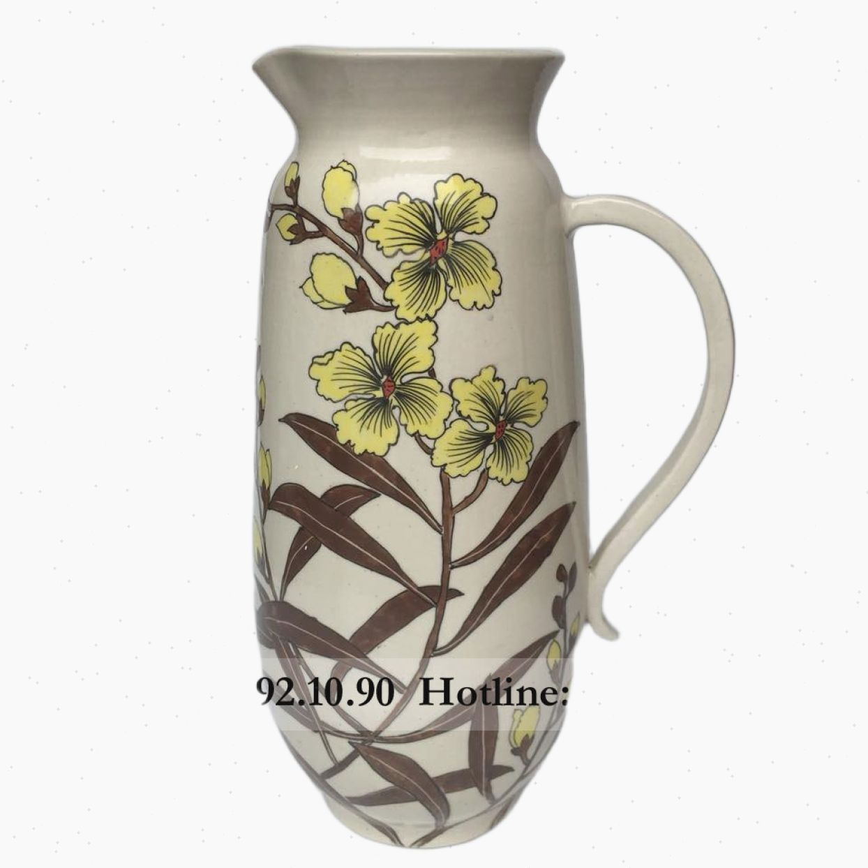 Lọ giả vuốt bình sữa H33cm Bát Tràng men bóng tinh xảo 