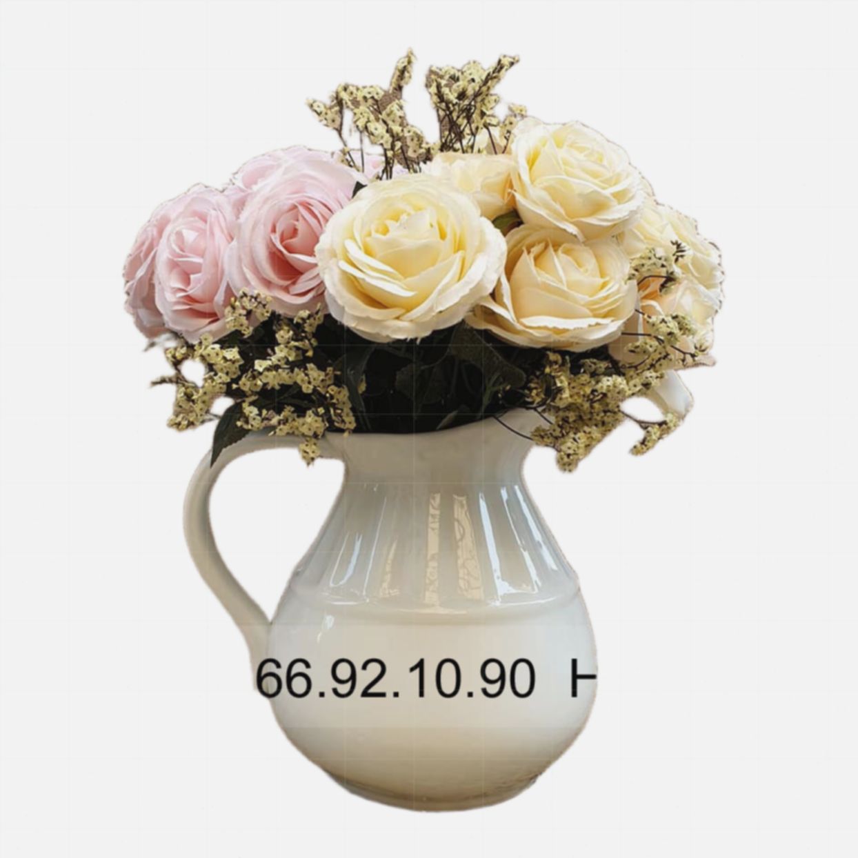 Bình sữa cắm hoa trắng 20cm gốm Bát Tràng sang trọng tinh tế 