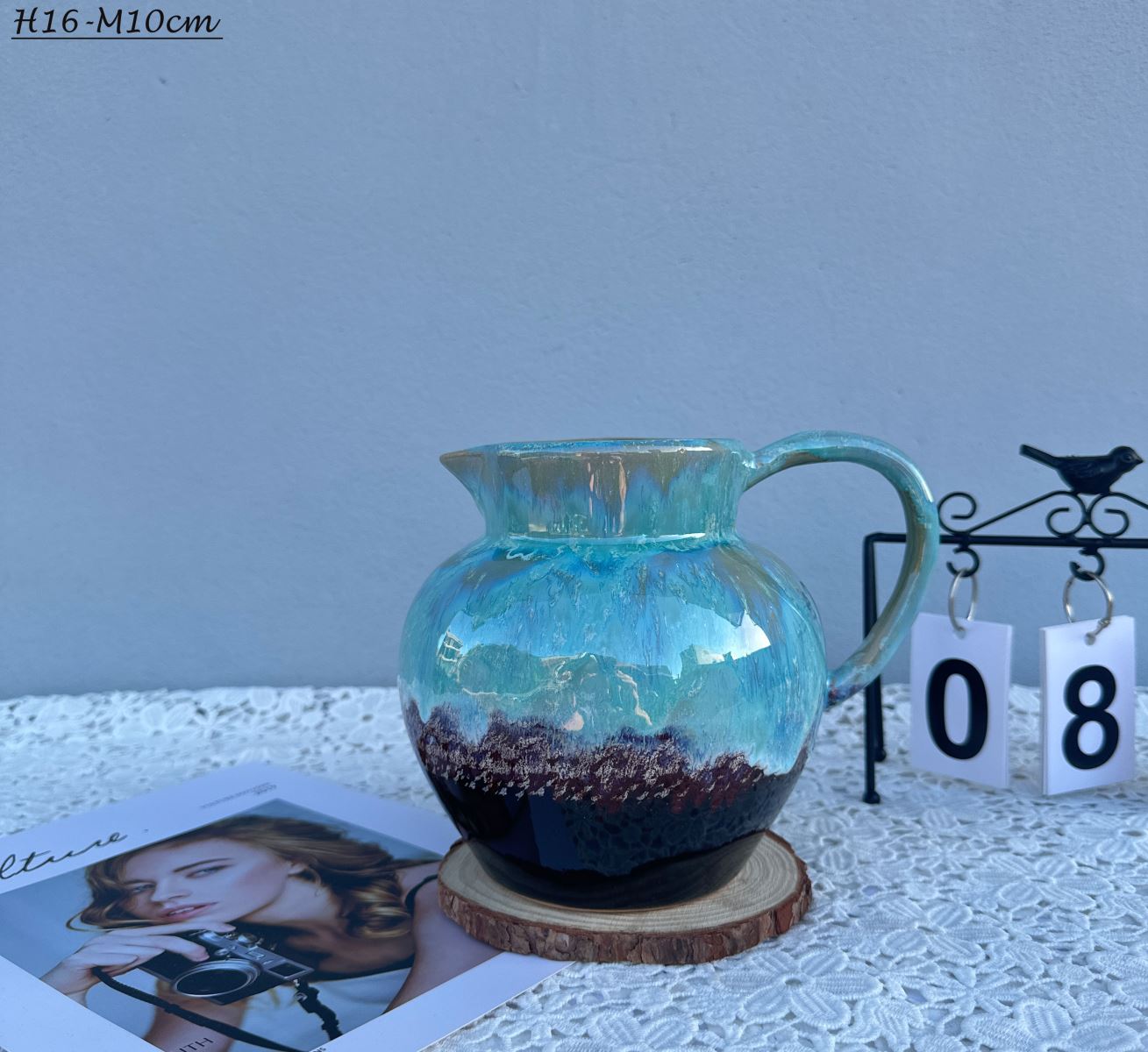 Lọ hoa men hỏa biến dáng bình sữa sang trọng giá tốt 