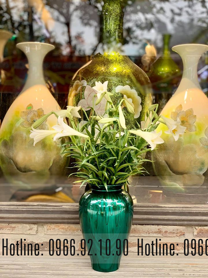 Vò Gốm Sơn Mài Bát Tràng Cao Cấp 30cm Sang Trọng Quà Tặng Ý Nghĩa