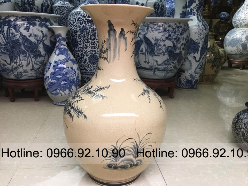 Tỏi công men rạn vàng Bát Tràng cao cấp decor sang trọng may mắn 