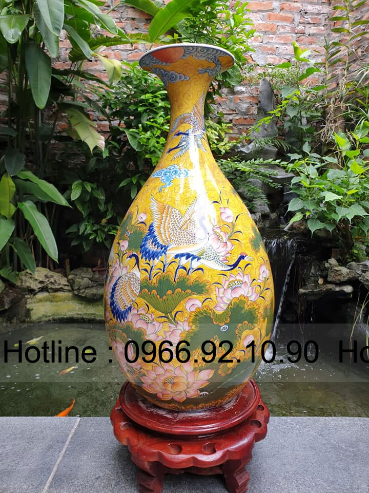 Tỳ bà Sen Hạc băng nên vàng cao cấp quà tặng phong thủy may mắn Tỳ bà Sen Hạc băng nên vàng cao cấp quà tặng phong thủy may mắn