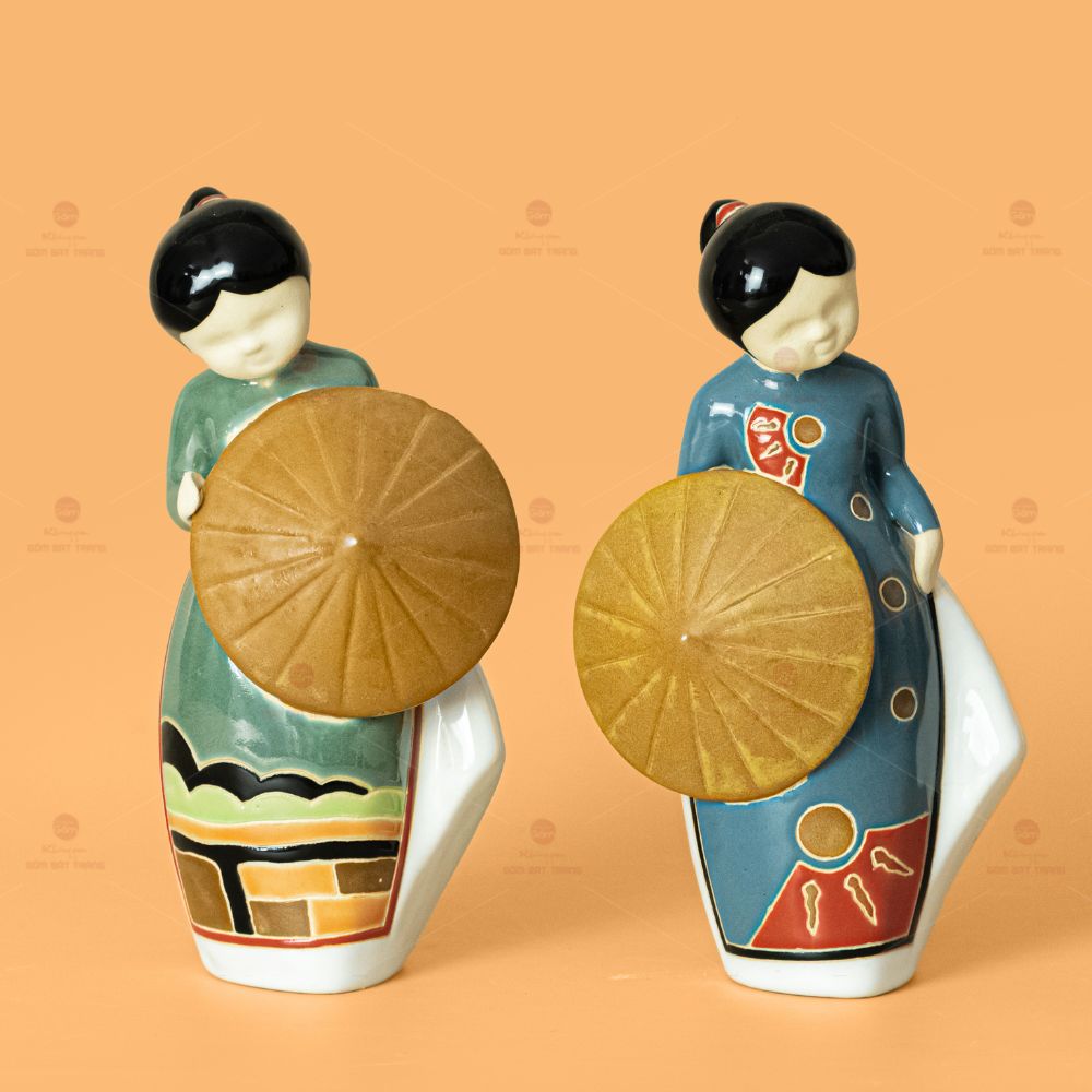 Tượng Búp Bê Thiếu Nữ Gốm Sứ Sang Trọng Quà Tặng Độc Đáo 