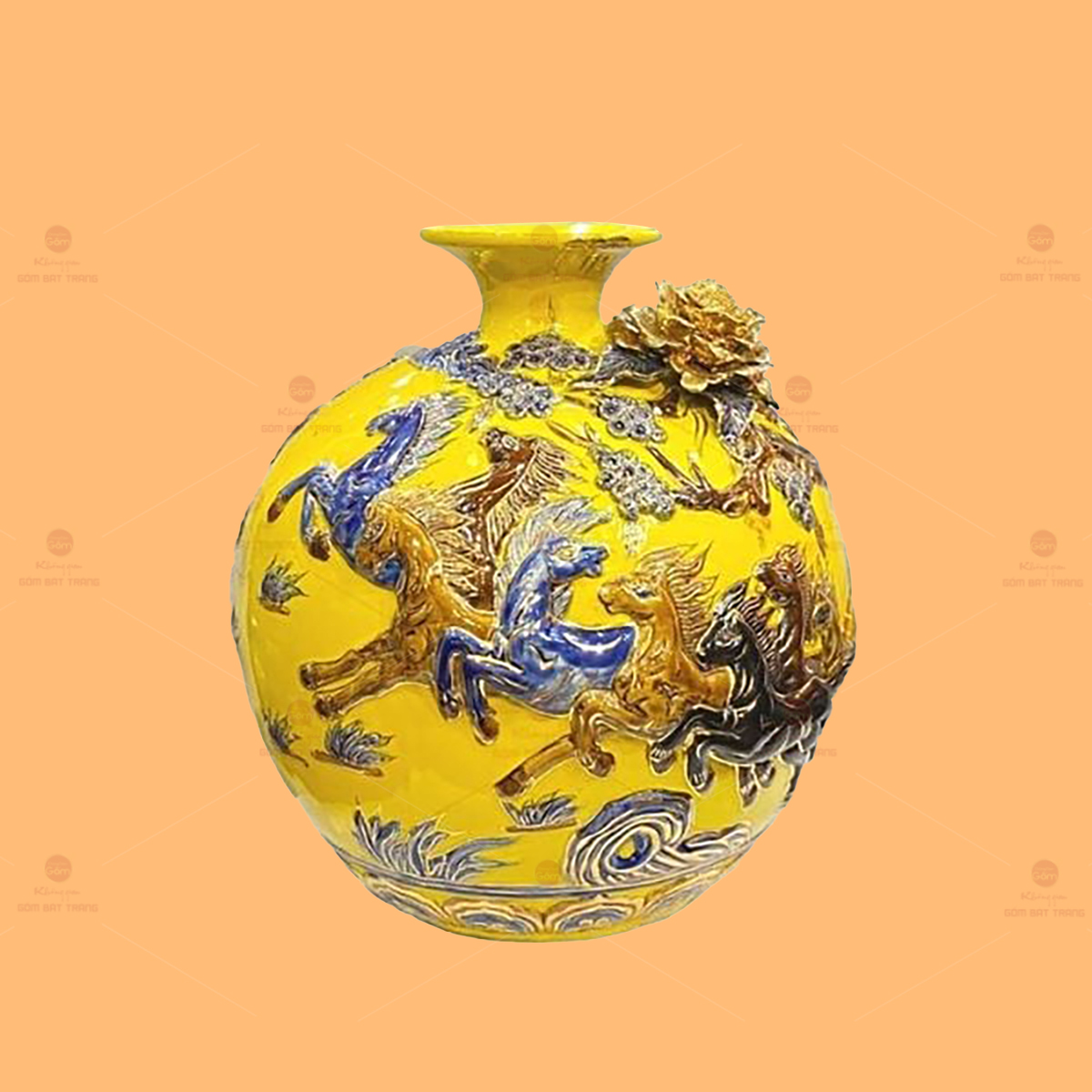 Quả Hút Lộc Men Vàng Mã Đáo Thành Công Quà Tặng Phong Thủy 