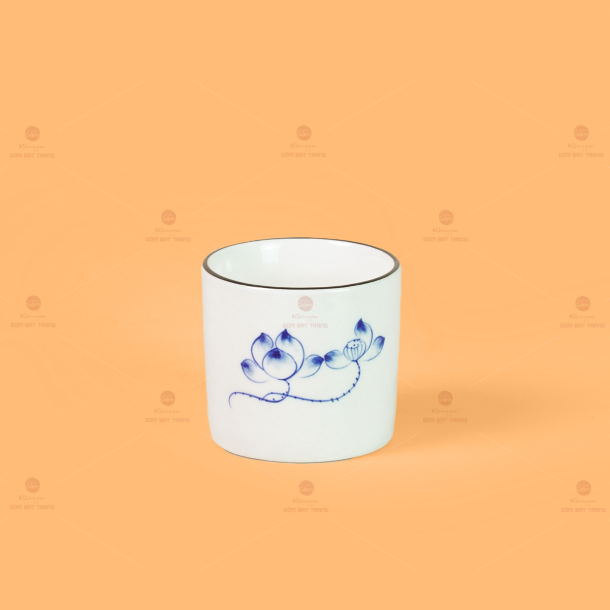 Cốc Uống Trà Hoa Sen Gốm Sứ Cao Cấp Quà Tặng Sang Trọng 