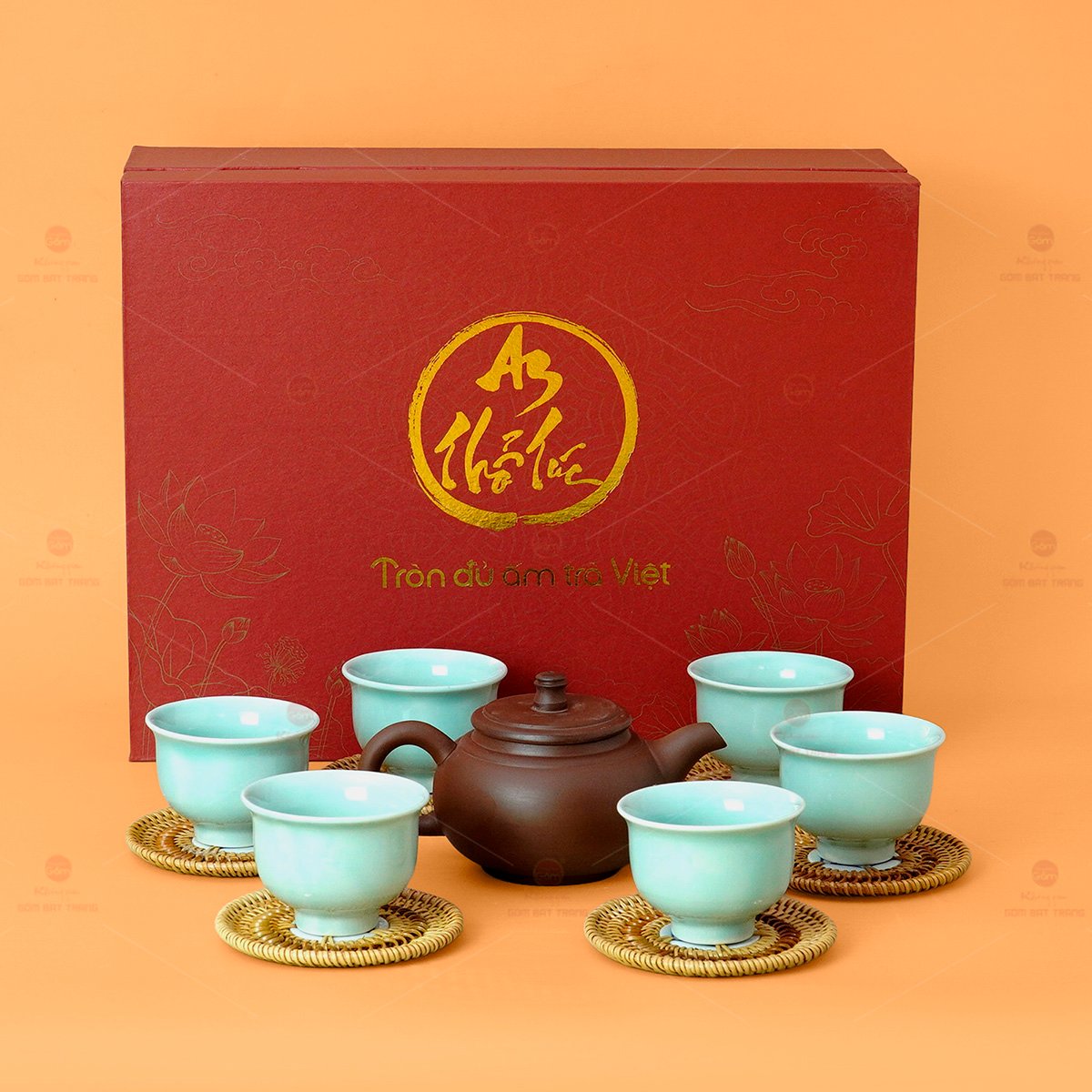 Bộ Ấm Chén An Thổ Túc Trăng To Men Tro Quà Tặng Sang Trọng Giá Tốt 