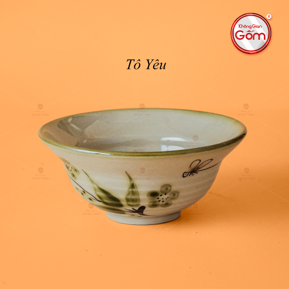 Tô Yêu Hoa Đào Chuồn Sứ Cao Cấp Bát Tràng Quà Tặng Độc Đáo 