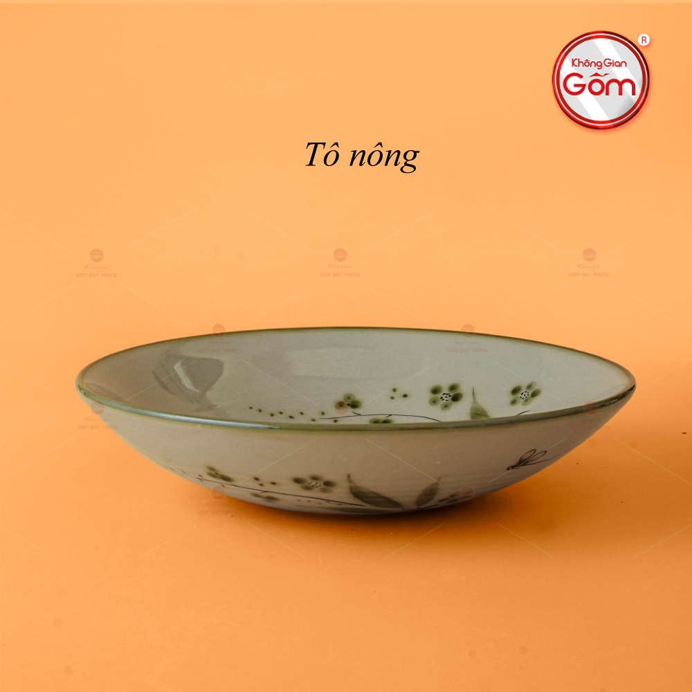 Tô Nông Hoa Đào Chuồn sứ Bát Tràng cao cấp trang trí, quà tặng 