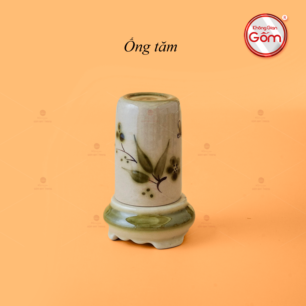 Hũ Tăm Sứ Hoa Đào Chuồn Men Hỏa Biến Đẹp Tinh Tế Trang Trí Nhà 