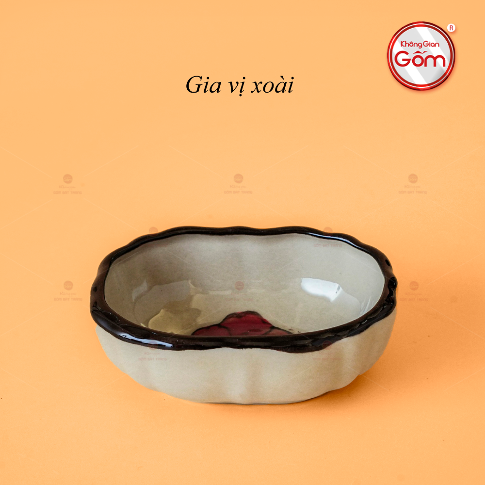 Gia Vị Xoài Hoa Sứ Đỏ cao cấp Đựng nước chấm Quà tặng độc đáo 