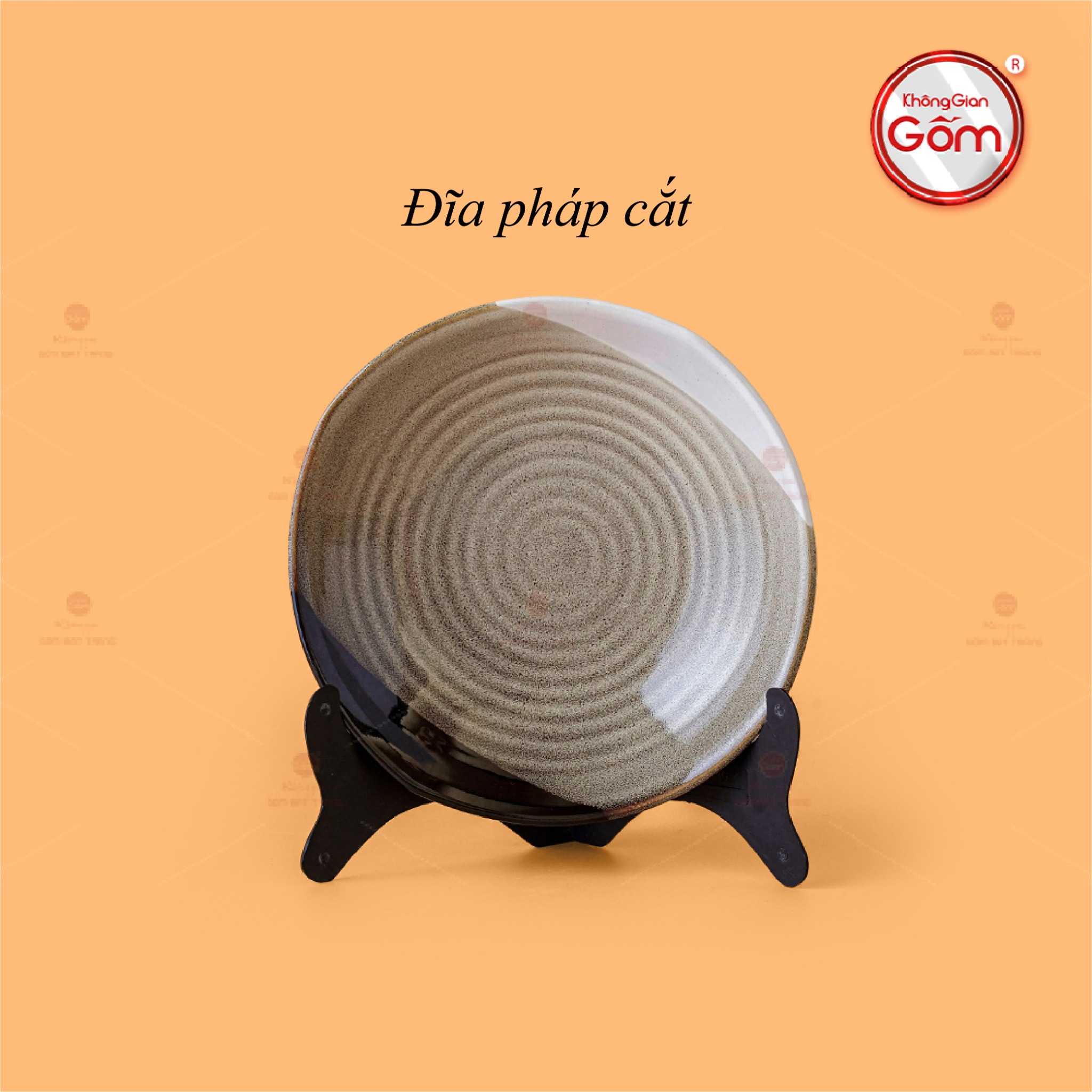Đĩa Pháp Cắt Ba Màu Sứ Cao Cấp Quà Tặng Gốm Bát Tràng 