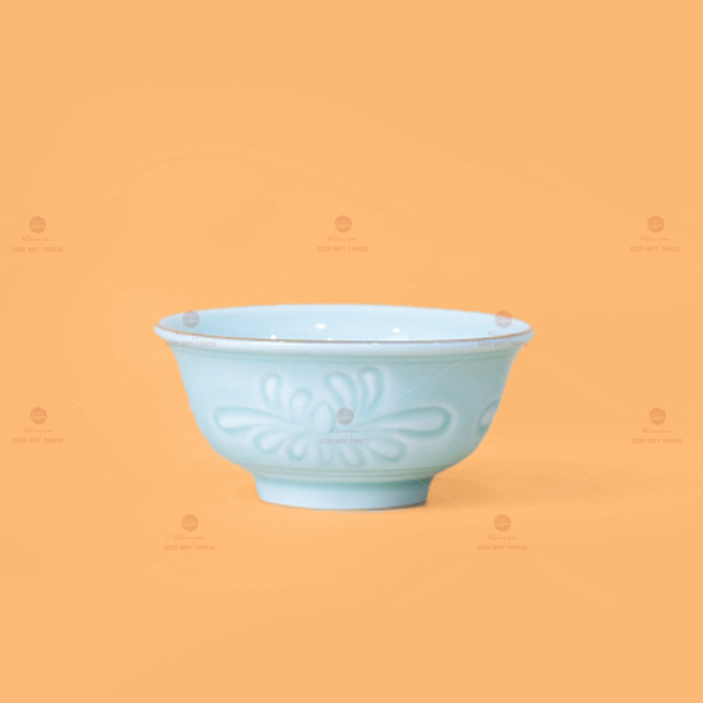 Bát Mắm Men Xanh Ngọc Vân Hoa Cúc Kẻ Nâu Gốm Sứ Cao Cấp Giá Tốt 