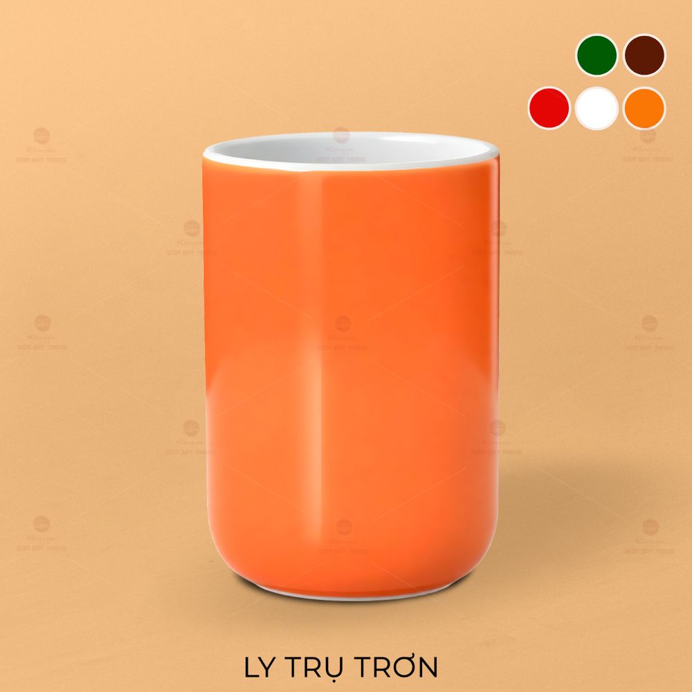 Ly Trụ Trơn Sứ Cao Cấp 340ml Bền Đẹp Quà Tặng Ý Nghĩa 