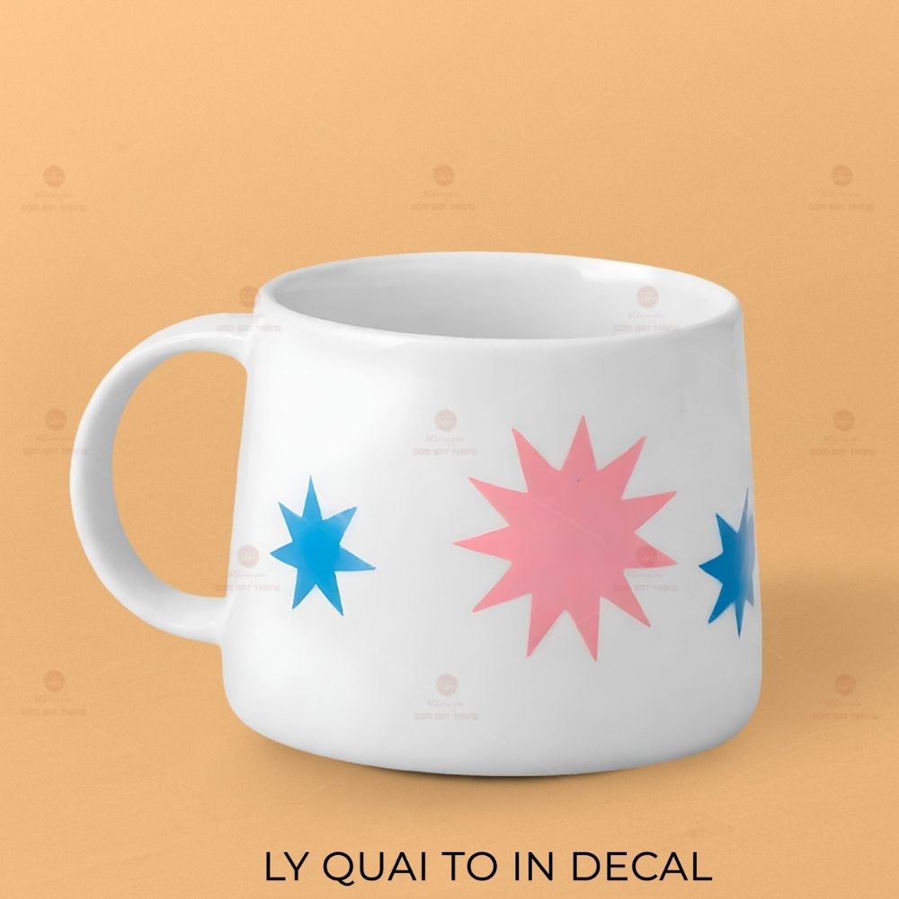 Ly Quai To In Decal Gốm Sứ An Toàn Quà Tặng Độc Đáo 500ml 