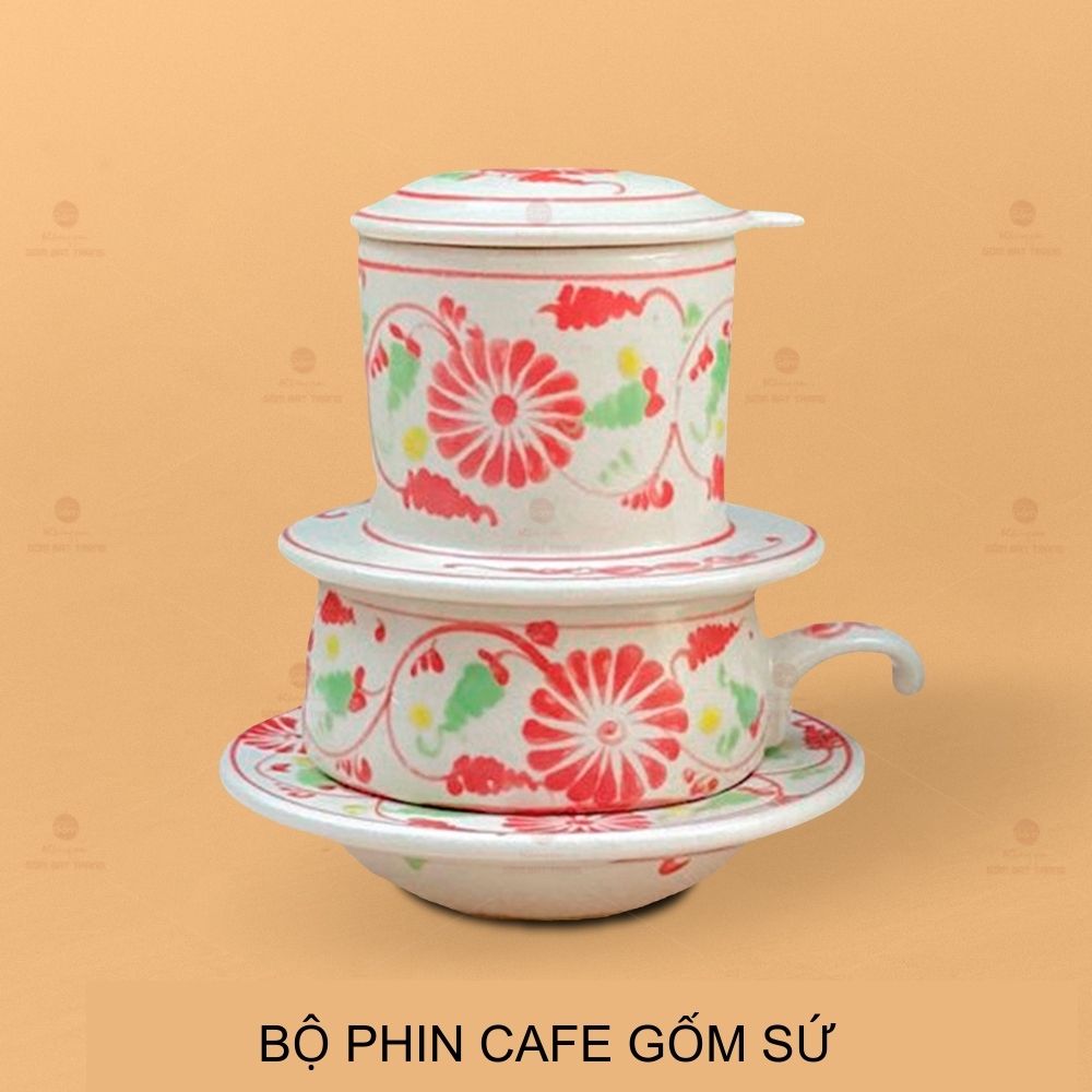 Bộ Phin Cà Phê Gốm Sứ Bát Tràng cao cấp quà tặng độc đáo 