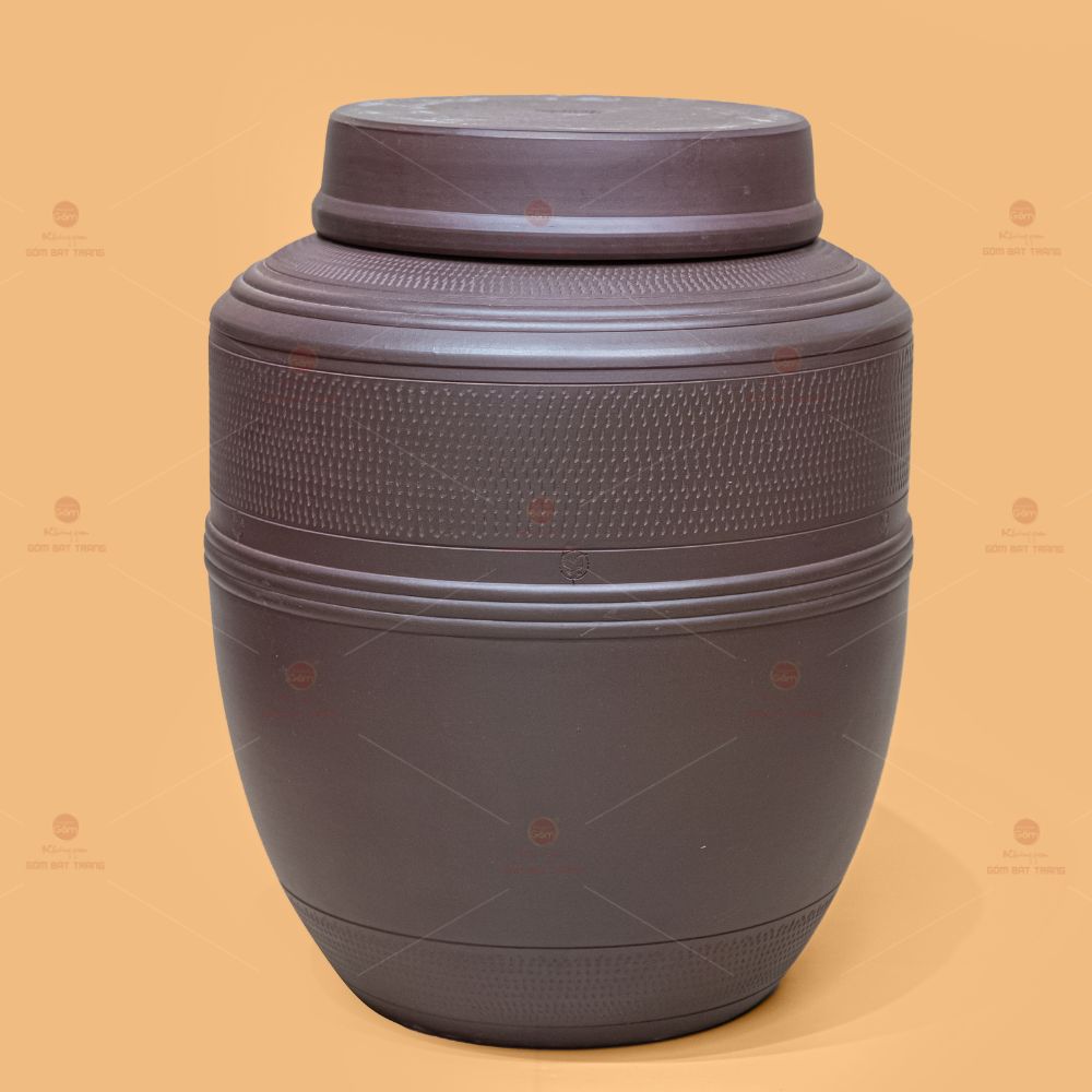 Vò Gốm Trơn Bát Tràng 5L 10L 20L 30L An Toàn Ngâm Rượu 