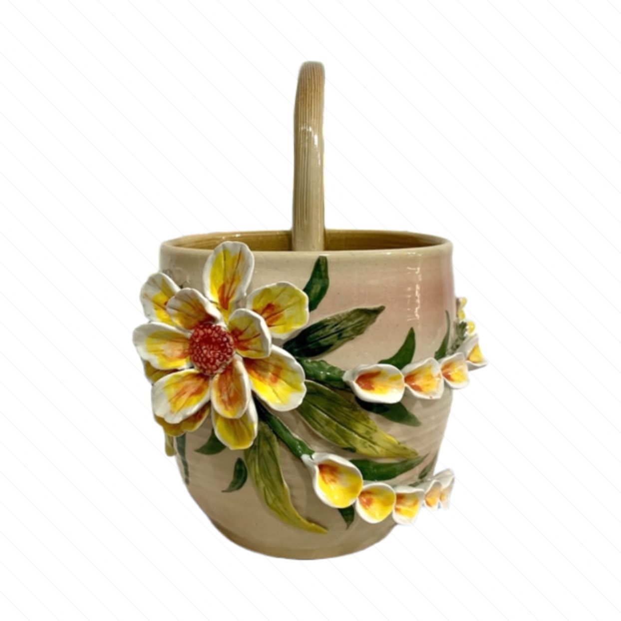 Bình Gốm Sứ Bát Tràng Đắp Nổi Cao Cấp Sang Trọng VM447 